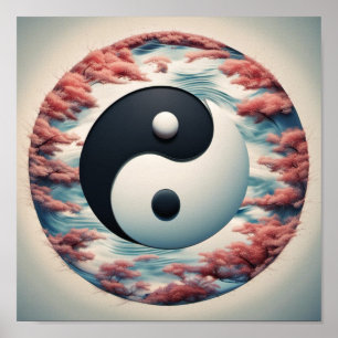 Ying Yang looking eyes Poster