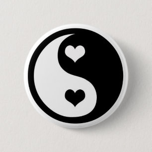 Ying Yang Love 6 Cm Round Badge