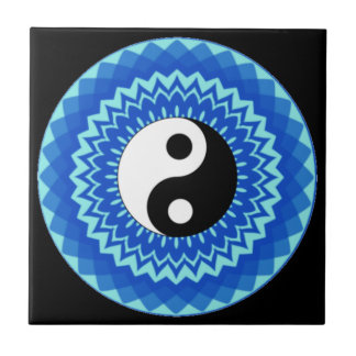 Ying yang mandala design ( yin and yang symbol)  tile