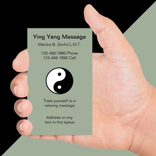 Ying Yang Massage Business Card (Creator Uploaded)