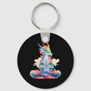 Ying Yang Meditation Dragon Qi Gong Yoga Meditatin Key Ring
