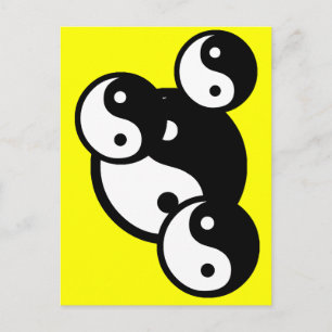 ying yang postcard