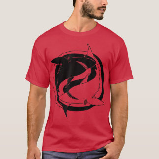 Ying Yang Shark  T-Shirt