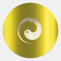 Ying Yang Symbol Balance YellowGold Pace Spiritual