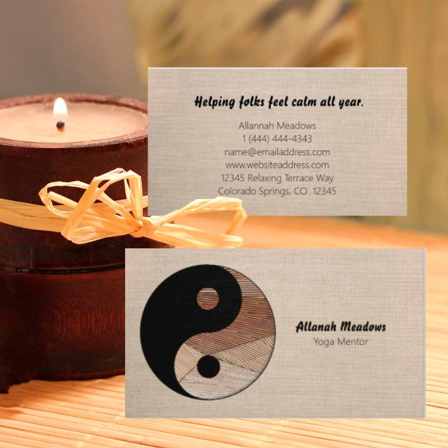 Ying-Yang Symbol Soothing Meditative Business Card (Creator Uploaded)