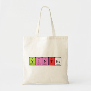 Yinthe periodic table name tote bag