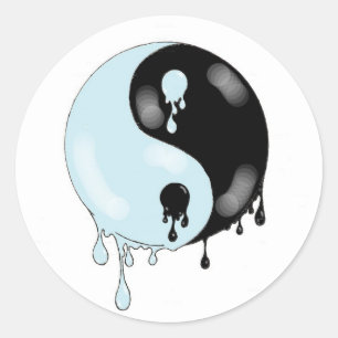yinyan colour classic round sticker