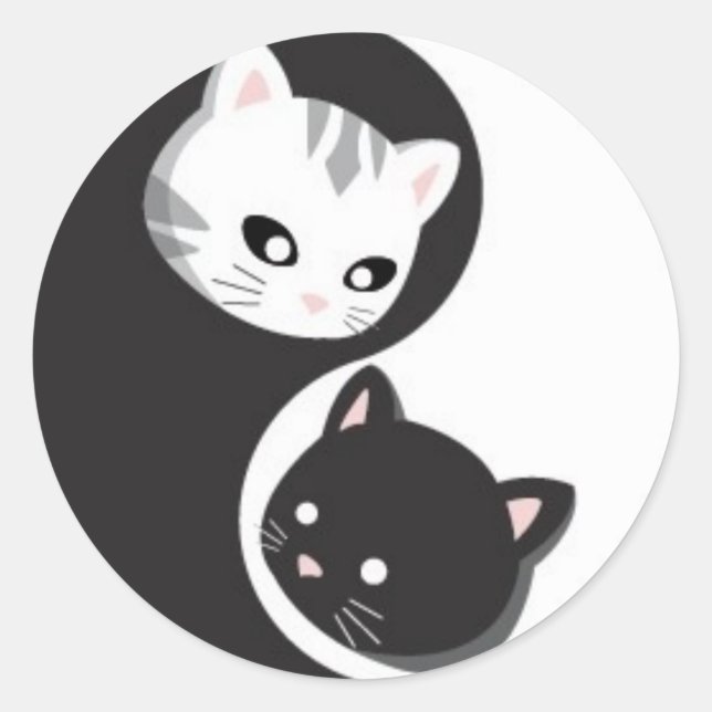 YinYang Buttons and Ninji Classic Round Sticker (Front)
