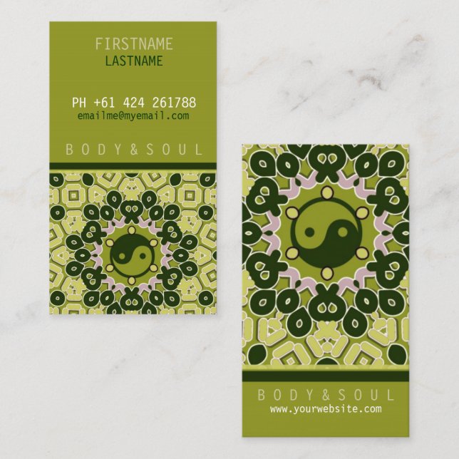 YINYANG green Business Card (Front/Back)