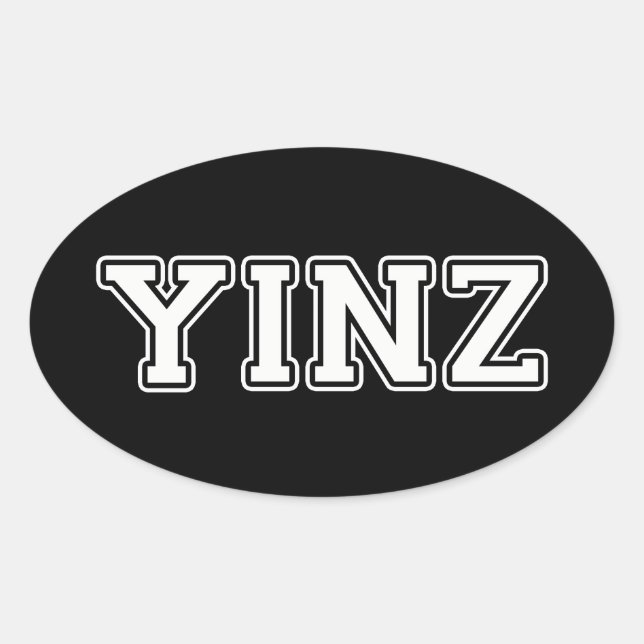 Yinz Oval Sticker (Front)