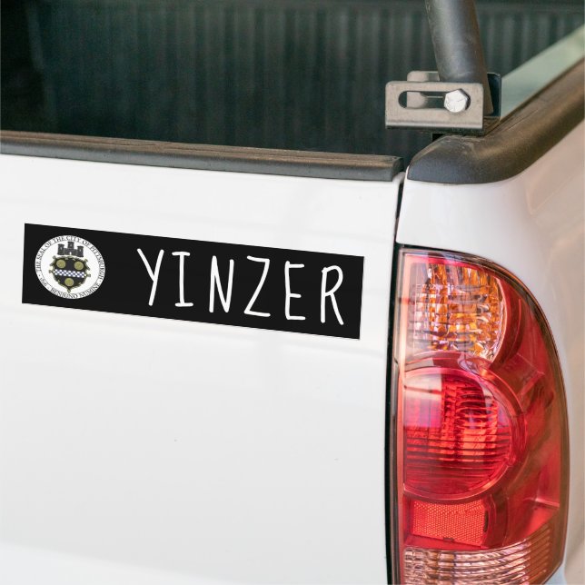 Yinzer Bumper Sticker (On Truck)