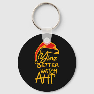 Yinzer Christmas Pittsburgh Santa Yinz Better Watc Key Ring