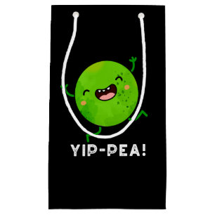 Yip-pea Happy Pea Pun Dark BG Small Gift Bag
