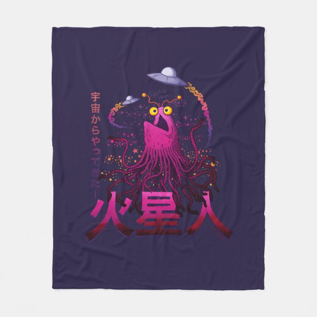 Yip Yip Martian Space Adventure Fleece Blanket (Front)