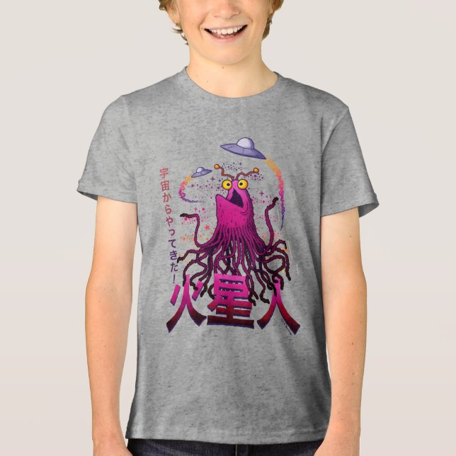 Yip Yip Martian Space Adventure Tri-Blend Shirt (Front)
