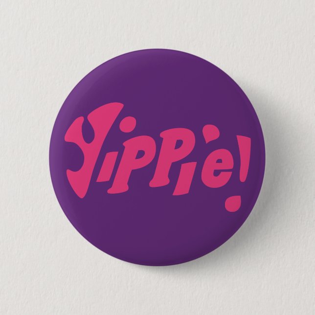 YIPPIE ! Anti-Vietnam War Hippie button (Front)