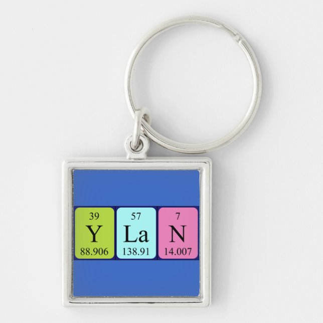 Ylan periodic table name keyring (Front)