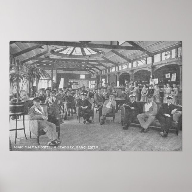 YMCA Hostel, Piccadilly, Manchester, c.1910 Poster (Front)