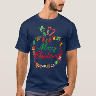 YN6B Merry Xmas Christmas Teacher Santa Claus Paja T-Shirt