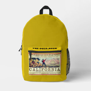YNOTME THE GOLD-RUSH PRINTED BACKPACK
