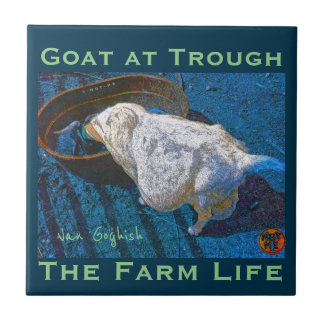 YNOTME VAN GOGHISH GOAT AT TROUGH2 TILE