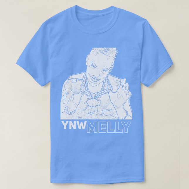 YNW Melly White T-Shirt (Design Front)