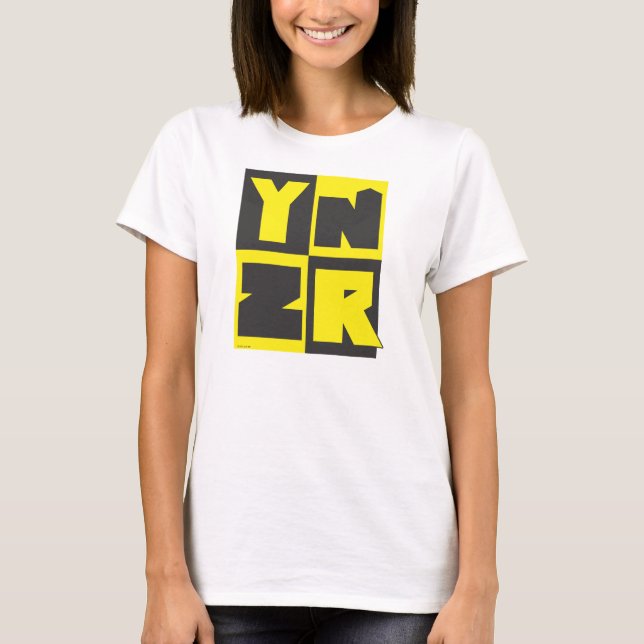YNZR series black and yellow design T-Shirt (Front)
