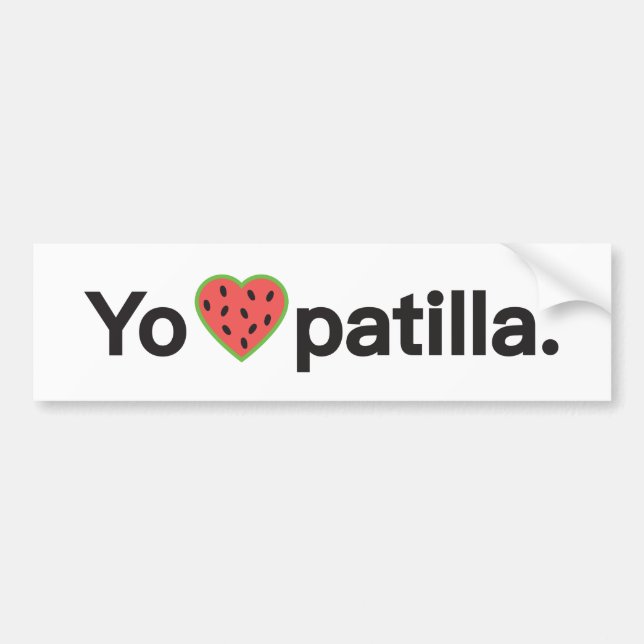 Yo amo Patilla Bumper Sticker (Front)