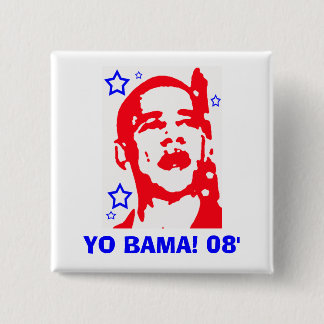 Yo Bama! 08' Star 15 Cm Square Badge