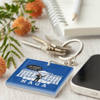 YO Come Back Trump 2024 | Whitehouse ULTRA MAGA Key Ring
