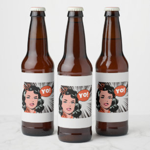 Yo! Funny Beer Bottle Label