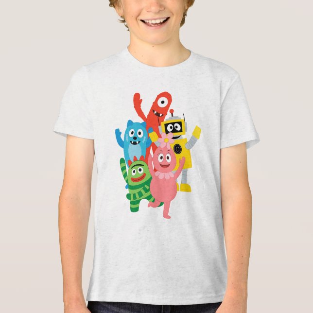 yo gabba gabba Tri-Blend shirt (Front)