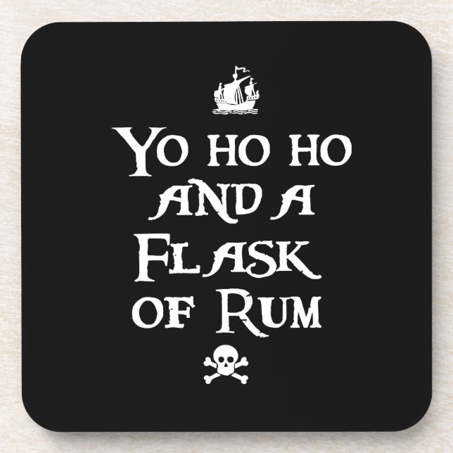 Yo ho ho and a Flask of Rum, Pirates Coaster (Front)
