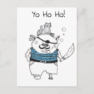 Yo Ho Ho! / Funny Monster Pirate Postcard