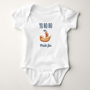 Yo Ho Ho Personalised Pirate Ship Baby Bodysuit