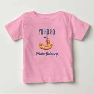 Yo Ho Ho Personalised Pirate Ship Baby T-Shirt