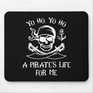Yo Ho Yo Ho A Pirate's Life For Me Spooky Skeleton Mouse Pad