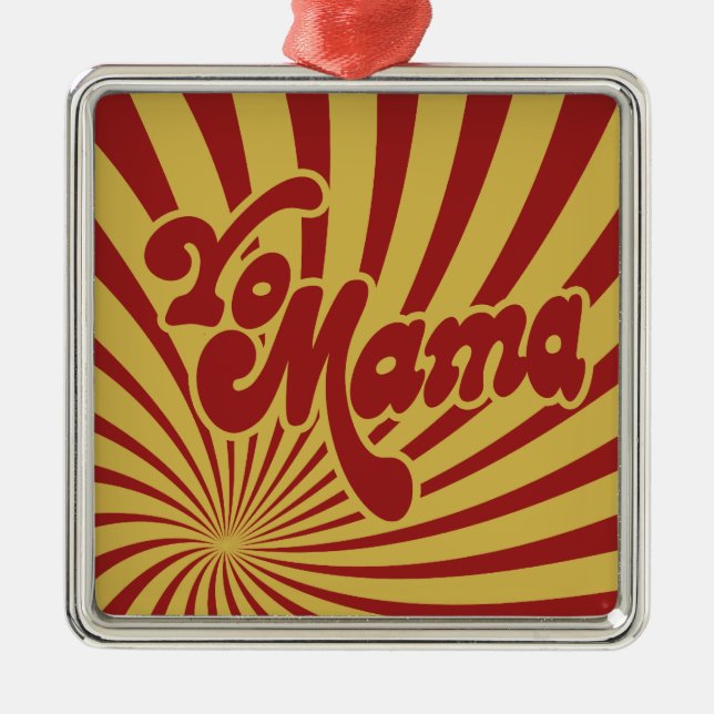 Yo Mama Metal Tree Decoration (Front)