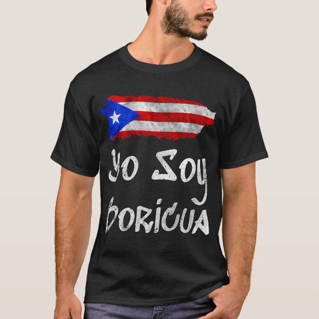 Yo Soy Boricua Gift Island Of Puerto Rico Flag Tai T-Shirt (Front)