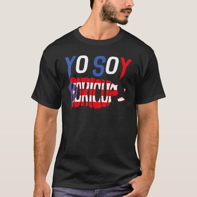 Yo Soy Boricua   I Am Puerto Rican Puerto Rico Fla T-Shirt (Front)