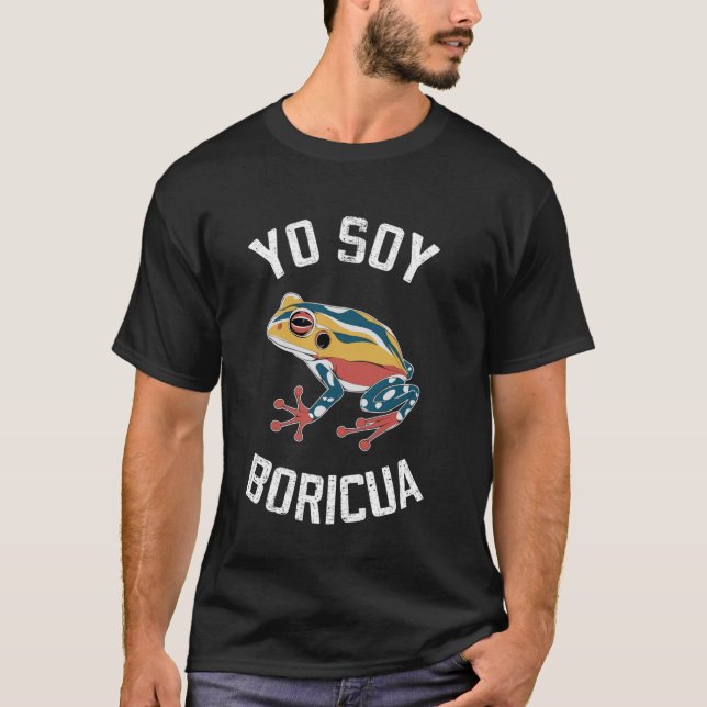 Yo Soy Boricua Puerto Rican Coqui Frog Puerto Rico T-Shirt (Front)