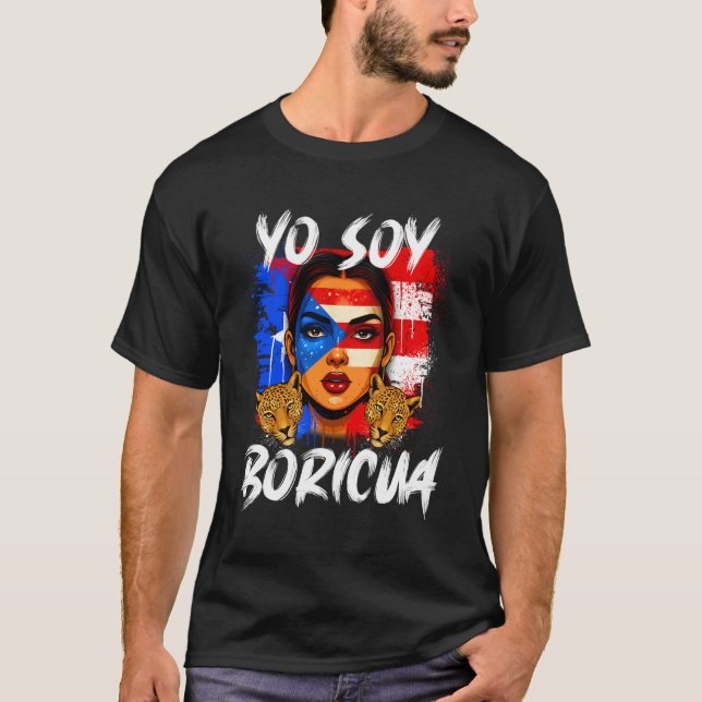 Yo Soy Boricua Puerto Rican Flag Puerto Rico Girls T-Shirt (Front)