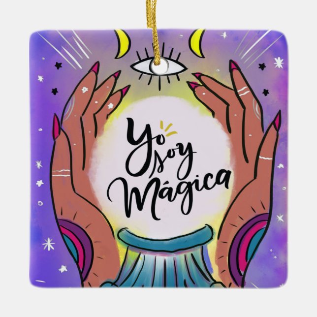 Yo Soy Magia Ceramic Ornament (Front)