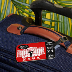 YO TRUMP DESANTIS 2024 Whitehouse Ultra MAGA Luggage Tag