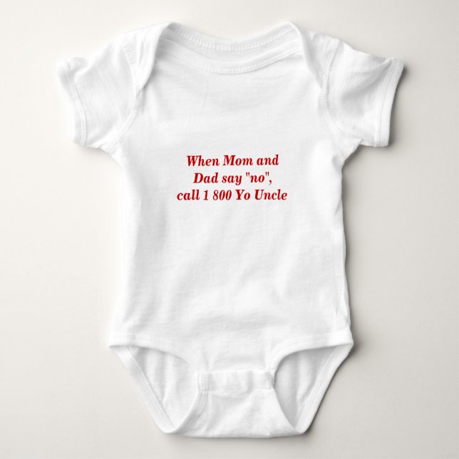 "Yo Uncle" baby romper Baby Bodysuit (Front)