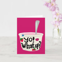 Yo! What Up? Cute Greek Yogurt Cup Blank