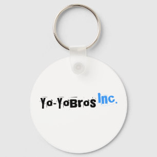 Yo-YoBros, Inc. White Logo Keychain