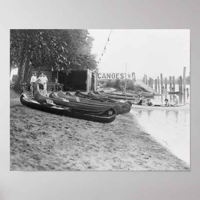 Yocum Canoe House, Arlington Beach Park Poster (Front)