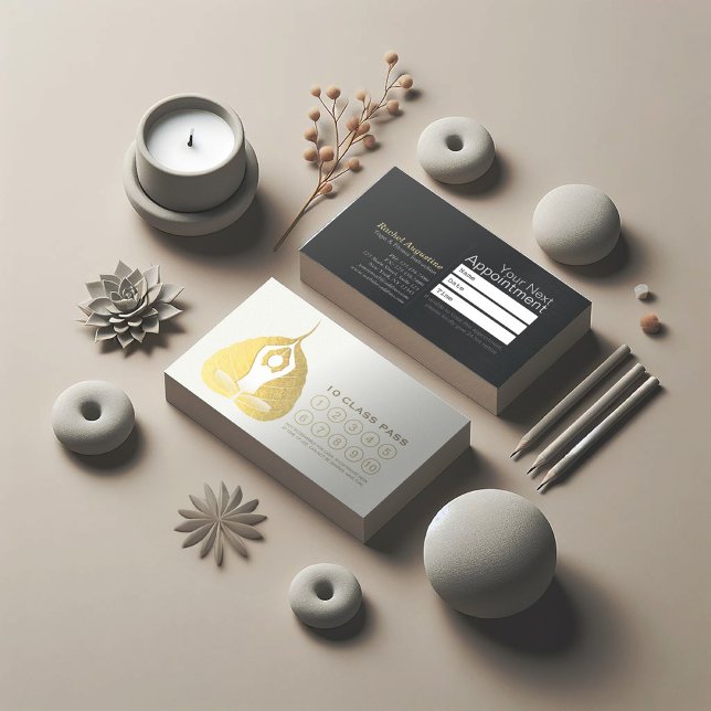 Yoga 10 Class Pass Loyalty Appointment Bodhi Leaf Card (Creator Uploaded)