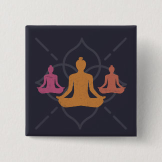 Yoga 15 Cm Square Badge